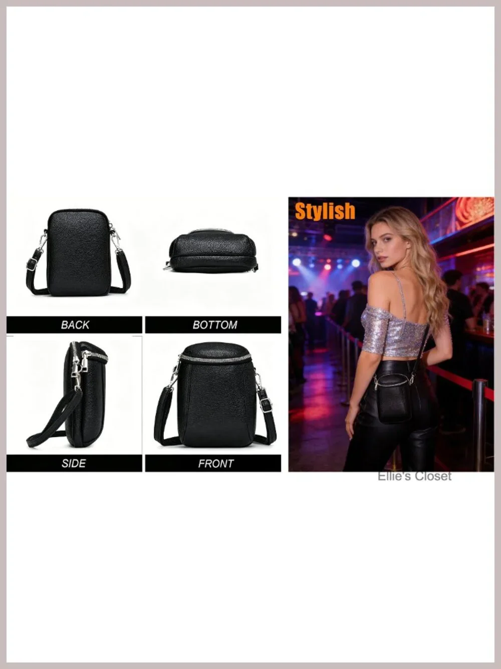 Small Crossbody Bag for Women PU Leather Mini Shoulder Bag Wallet Phone Pouch
